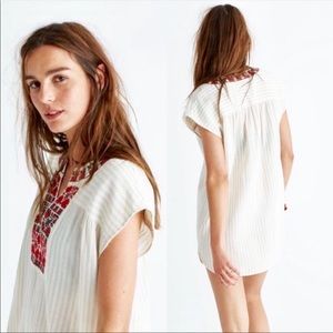 Madewell Belize Embroidered Tunic L